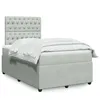 Image de vidaXL Sommier Ã  lattes de lit et matelas Gris clair 120x200cm Velours