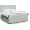 Image de vidaXL Sommier Ã  lattes de lit et matelas Gris clair 180x200cm Velours