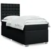 Image de vidaXL Sommier Ã  lattes de lit avec matelas Noir 90x190 cm Tissu