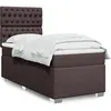 Image de vidaXL Sommier Ã  lattes de lit avec matelas Marron foncÃ© 90x200 cm