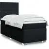 Image de vidaXL Sommier Ã  lattes de lit avec matelas Noir 100x200 cm Tissu