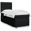 Image de vidaXL Sommier Ã  lattes de lit avec matelas Noir 100x200 cm Tissu