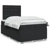 Image de vidaXL Sommier Ã  lattes de lit avec matelas noir 120x190 cm similicuir