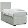 Image de vidaXL Sommier Ã  lattes de lit et matelas Gris clair 90x190 cm Velours