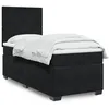 Image de vidaXL Sommier Ã  lattes de lit avec matelas Noir 90x190 cm Velours