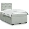 Image de vidaXL Sommier Ã  lattes de lit et matelas Gris clair 120x200cm Velours