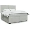 Image de vidaXL Sommier Ã  lattes de lit et matelas Gris clair 180x200cm Velours