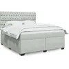 Image de vidaXL Sommier Ã  lattes de lit et matelas Gris clair 180x200cm Velours