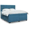 Image de vidaXL Sommier Ã  lattes de lit et matelas Bleu 200x200 cm velours