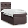 Image de vidaXL Sommier Ã  lattes de lit avec matelas Marron foncÃ© 90x200 cm