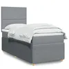 Image de vidaXL Sommier Ã  lattes de lit avec matelas gris clair 80x200 cm tissu