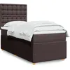 Image de vidaXL Sommier Ã  lattes de lit avec matelas Marron foncÃ© 90x200 cm