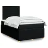 Image de vidaXL Sommier Ã  lattes de lit avec matelas Noir 120x200 cm Tissu