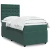 Image de vidaXL Sommier Ã  lattes de lit et matelas Vert foncÃ© 80x200 cm Velours