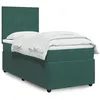 Image de vidaXL Sommier Ã  lattes de lit avec matelas Vert foncÃ© 90x200 cm