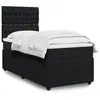Image de vidaXL Sommier Ã  lattes de lit avec matelas Noir 90x200 cm Velours