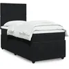 Image de vidaXL Sommier Ã  lattes de lit avec matelas Noir 100x200 cm Velours