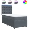 Image de vidaXL Sommier Ã  lattes de lit avec matelas Gris foncÃ© 100x200 cm
