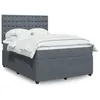 Image de vidaXL Sommier Ã  lattes de lit et matelas Gris foncÃ© 140x200cm Velours