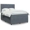 Image de vidaXL Sommier Ã  lattes de lit et matelas Gris foncÃ© 160x200cm Velours