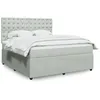 Image de vidaXL Sommier Ã  lattes de lit et matelas Gris clair 180x200cm Velours