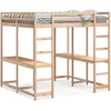 Image de vidaXL Lit superposÃ© et bureau et Ã©chelle 160x200cm bois de pin massif