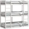 Image de vidaXL Lit superposÃ© triple blanc 90x190 cm bois de pin massif