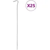 Image de Vidaxl Piquets De Tente 25 Pcs 30 Cm Ã7 Mm Acier GalvanisÃ©