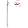Image de Vidaxl Piquets De Tente 24 Pcs Forme De V 29,5cm Ã20mm Acier GalvanisÃ©