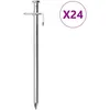 Image de Vidaxl Piquets De Tente 24 Pcs 19,5 Cm 8 Mm Acier GalvanisÃ©