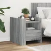 Image de vidaXL Table de chevet sonoma gris 45x50x50 cm bois d'ingÃ©nierie