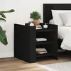 Image de vidaXL Table de chevet noir 45x50x50 cm bois d'ingÃ©nierie