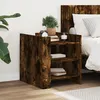Image de vidaXL Table de chevet chÃªne fumÃ© 45x50x50 cm bois d'ingÃ©nierie