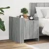 Image de vidaXL Table de chevet sonoma gris 45x50x50 cm bois d'ingÃ©nierie