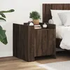 Image de vidaXL Table de chevet chÃªne marron 45x50x50 cm bois d'ingÃ©nierie