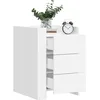 Image de vidaXL Table de chevet blanc 45x50x65 cm bois d'ingÃ©nierie