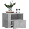 Image de vidaXL Tables de chevet murales 2 pcs gris bÃ©ton 45x30x35 cm