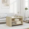 Image de vidaXL Table basse chÃªne sonoma 80x50x50 cm bois d'ingÃ©nierie