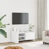 Image de vidaXL Meuble TV blanc 80x35x40 cm bois dÂ¿ingÃ©nierie