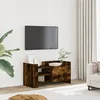 Image de vidaXL Meuble TV chÃªne fumÃ© 80x35x40 cm bois d'ingÃ©nierie