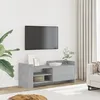 Image de vidaXL Meuble TV Gris bÃ©ton 100x35x40 cm Bois d'ingÃ©nierie
