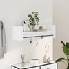 Image de vidaXL ÃtagÃ¨re murale blanc 100x35x30,5 cm bois d'ingÃ©nierie