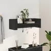 Image de vidaXL ÃtagÃ¨re murale noir 100x35x30,5 cm bois d'ingÃ©nierie