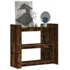Image de vidaXL Table console chÃªne fumÃ© 100x35x90 cm bois d'ingÃ©nierie
