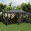 Image de Vidaxl Tente De FÃªte Avec 8 Parois LatÃ©rales En Maille Anthracite 4x4m