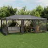 Image de Vidaxl Tente De FÃªte Avec 10 Parois LatÃ©rales Maille Anthracite 6x4 M