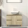Image de vidaXL Meuble d'Ã©vier chÃªne sonoma 80x33x60 cm bois d'ingÃ©nierie