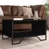 Image de vidaXL Table basse noir 75x51x40 cm bois d'ingÃ©nierie