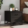 Image de vidaXL Tables de chevet 2 pcs Noir 40 x 30 x 40 cm AgglomÃ©rÃ©