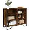 Image de Vidaxl Buffet ChÃªne FumÃ© 91x35,5x74,5 Cm Bois D'ingÃ©nierie